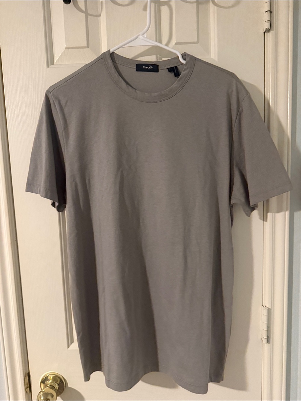 Theory Men's Crewneck T-Shirt in Light Gray